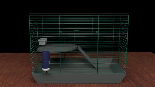Small Pet Cage, Food Bowl and Water Bottle Included preview image